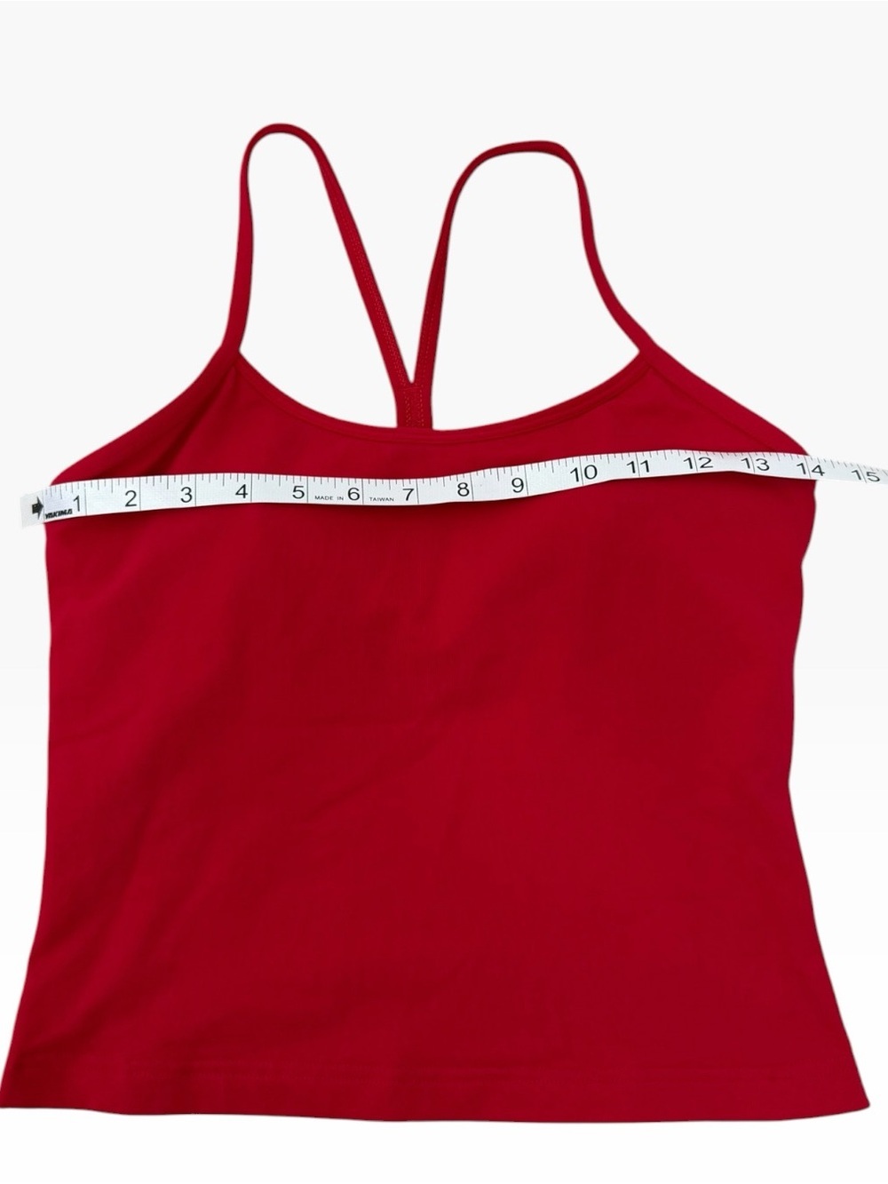 ✅SOLD✅Lululemon Deep Red Power Y Tank Top Luon Built-In Shelf Bra Size 6 - Picture 10 of 11